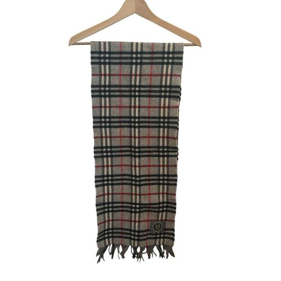 Alfredo Versace Plaid Fringe Scarf - Picture 1 of 2